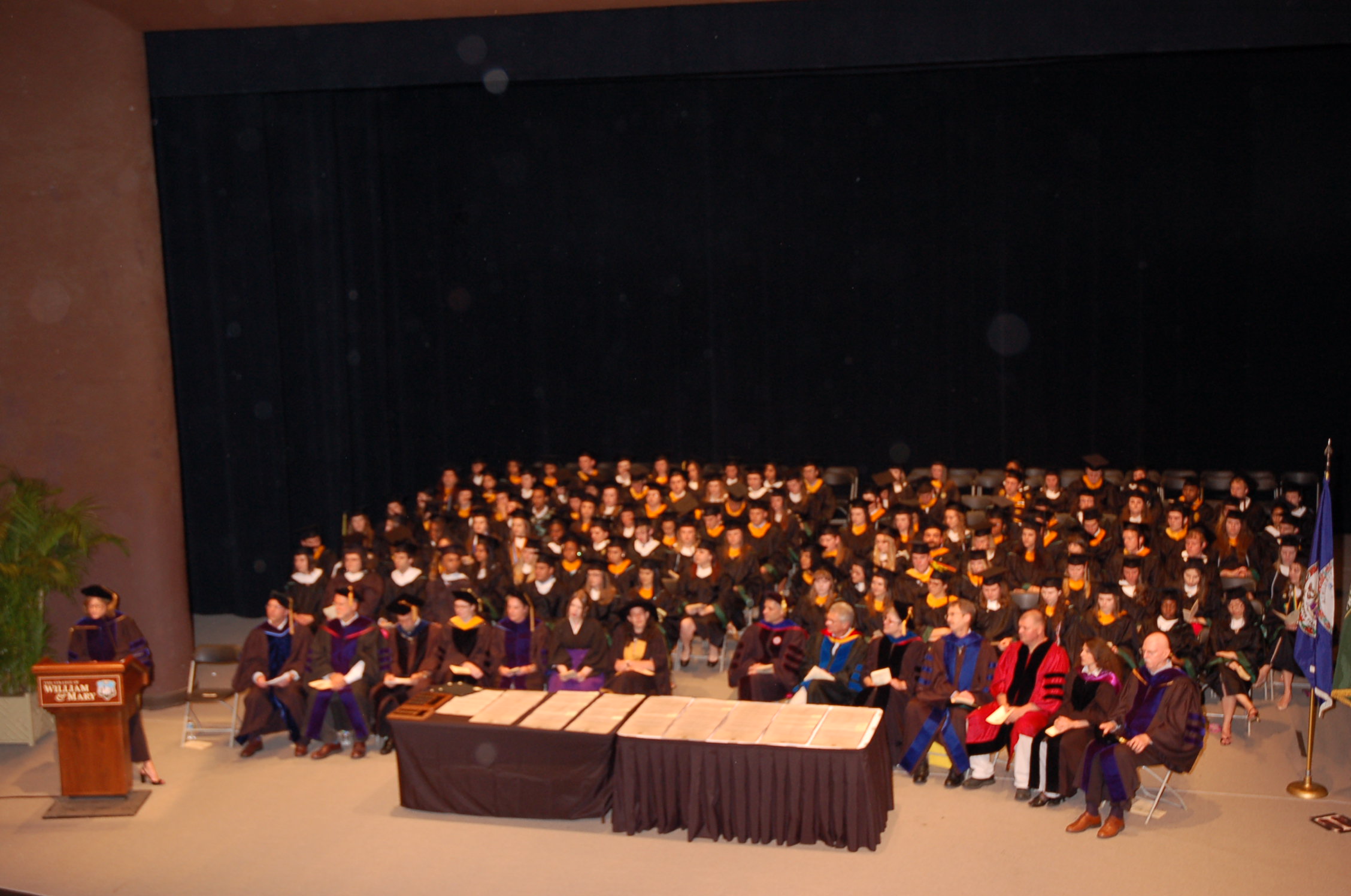 Overview shot of graduates