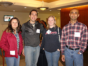 Psychology Graduate Students Maria Markhelyuk, Adam Hirsh, Jennifer Pryor, and Chris Martin
