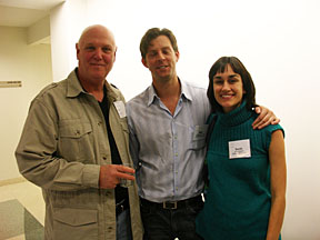 Prof. John Nezlek, left, with Mike Furr '92 and his partner