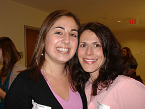 Graduate student Johanna Folk (left) with Alum and now Prof. Raychul Goldenberg-Bivens, Ph.D. '08