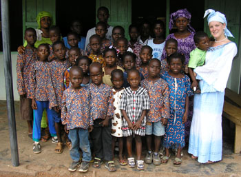 Diana in Ghana, where she volunteered in a school and orphanage and conducted research on emotion regulation.