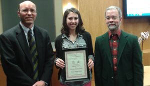 Susan Johns was awarded the PBK Achievement Award(Josh Burk, Susan Johns, Neill Watson)