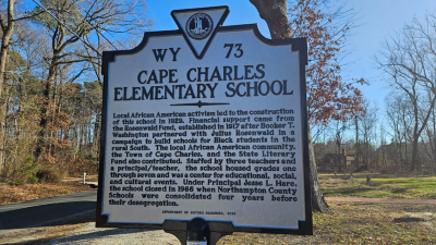 This new historical marker sign was championed by the CCRSRI board and leadership. It was unveiled along with the building on January 19th. 