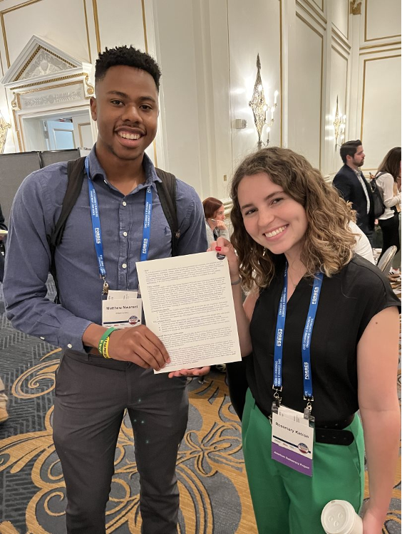 Matthew Nwaneri and Rosemary Ketron, 1st year MPP students