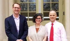 Prof. Phil Roessler (Digital Inclusion Lab Co-Director), Emily Tavoulareas, and Prof. Paul Manna (Director of Public Policy)