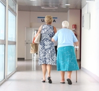 Elderly Patient in Corridor