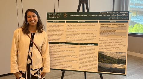 Aditi Mishra with her poster