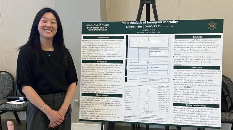 Sophie Yeon with her poster