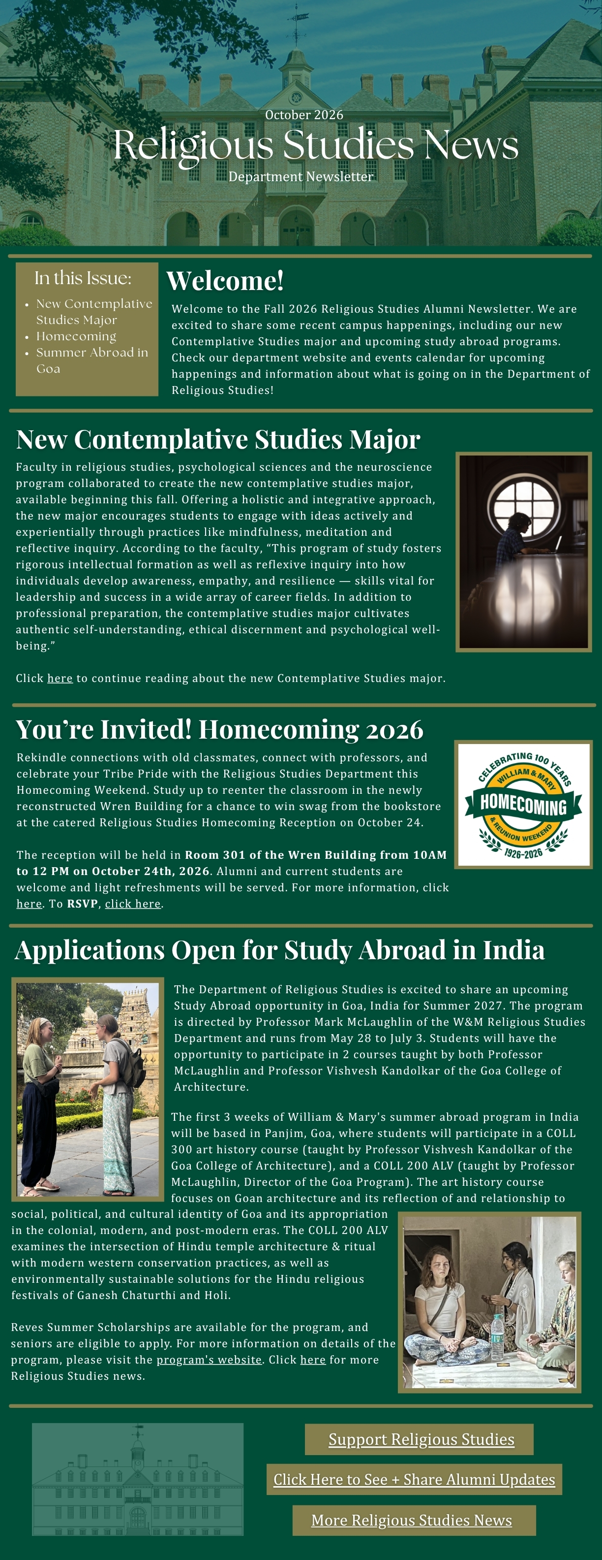 Fall 2026 Newsletter