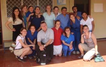Ashley with fellow students in Nicaragua, working with Students for Healthy Communities