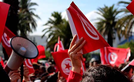 A citizen demonstration in Tunisia.