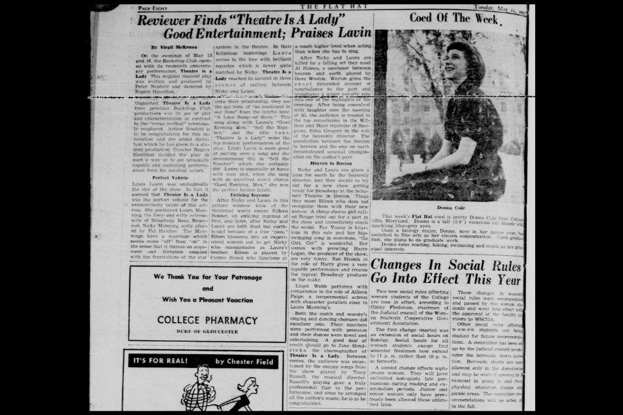 Review of Linda Lavin as Laura Manning in "Theatre is a Lady" (1957)