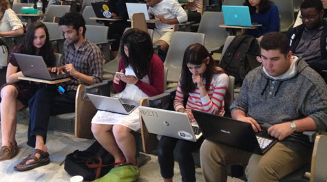 Nearly 30 W&M students gathered April 27 to crowdsource digital map data to aid the relief effort in Nepal following a 7.8 magnitude earthquake.