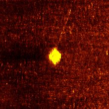 Side-scan sonar image of a crab pot (Courtesy of K. Havens)