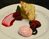 One of the desserts offered at Chancellor's Bistro