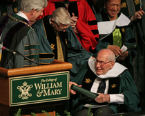 Graves receives an honorary degree in 2015. (photo by Skip Rowland '83)