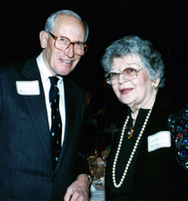 Tom Graves in 1993 with Anne Dobie Peebles '44, former W&M rector