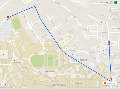 This year's parade route (click for a larger version)
