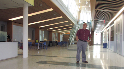 Department Chair Eric Bradley surveying the new wing of the ISC before we moved in