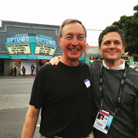 Ted Dintersmith ’74 and Greg Whitely at the Seattle International Film Festival. Photo by Erin Whiteley
