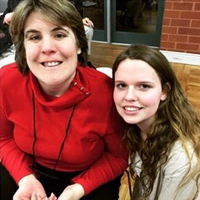 Jen Hartley with an Arc client at the organization's 2015 Valentine's Day dance