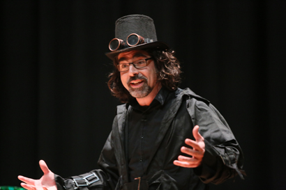 Associate History Professor Fabricio Prado represented the humanities. (Photos by Stephen Salpukas)