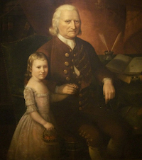 Portrait of Cadwallader Colden and his granddaughter circa 1772 by Matthew Pratt 