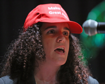 Wearing a hat that said :Make Data Great again," Assistant Professor of Government Jaime Settle argued for the survival of the social sciences.