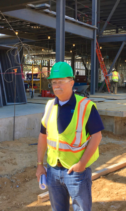 VIMS Project Manager Mike Kershner on the job site during construction of Davis Hall.