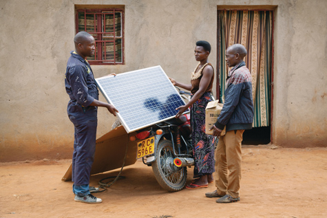 Power Africa's Beyond the Grid sub-initiative, and partners like Mobisol, help bring off-grid and small-scale energy solutions to families and businesses across Africa. (Photo by Rachel Couch for Power Africa)
