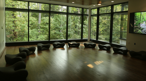The building includes two multipurpose rooms. (Photo by Stephen Salpukas)