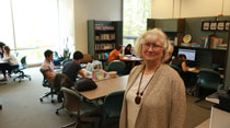 Sharon Zuber at the William & Mary Writing Resources Center. (Photo by Stephen Salpukas)