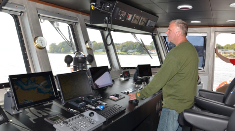 Captain at the helm:
