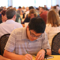 Each participant was asked to provide input to the strategic planning process. (Photo by Stephen Salpukas)