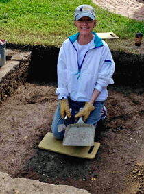 Gail Williams Wertz on a dig (Courtesy photo)