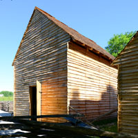 The tobacco barn at the historic farmstead at Yorktown designed by Stemann Pease Architecture. (Courtesy photo)