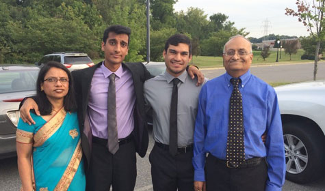 The Shah family (left to right): Jagruti, Shivan, Shalin and Sunil (Courtesy photo)