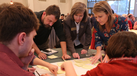 Attendees at the Nov. 7 strategic planning forum worked together to create ideas to be considered for a summer semester pilot planned for 2020. (Photo by Stephen Salpukas)