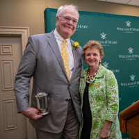 Alexander Kurland and Sue Manix ’79, president of the W&M Alumni Assocation (Photo by Skip Rowland '83)