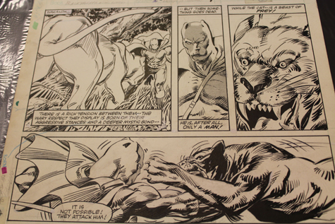 A page from The Fantastic Four featuring Black Panther’s first appearance (W&M Libraries photo)