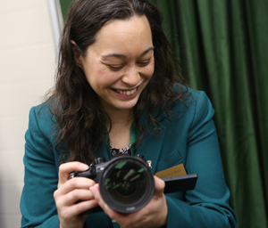 Crawford at the 2019 Charter Day ceremony (Photo by Stephen Salpukas)