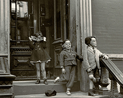 Helen Levitt | American, 1913 - 2009 | New York (Children in Masks), c. 1940 | Gelatin silver print | © Helen Levitt Film Documents LLC