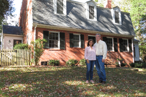 Mary Guzzo Nelms ’86 and Jeff Nelms ’86 bought a 1942 Dutch Colonial house just off Jamestown Road in 2018.