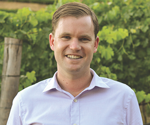 Brian Ball ’08 learned the art and science of wine both through his degree in viticulture and by working in vineyards and at wineries around the world. (Courtesy photo)
