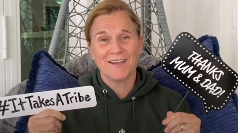 U.S. Women’s Soccer Coach Jill Ellis '88, L.H.D. '16 was one of many who shared video greetings with the graduates.