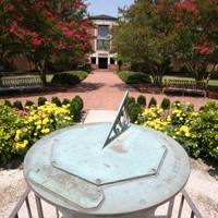 Sundial with Swem Library in background