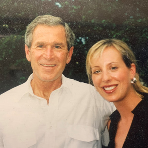 Jennifer Page Wall with President George W. Bush. (Courtesy photo)