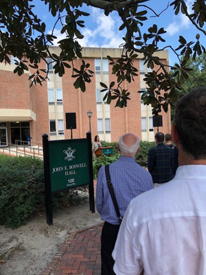 The dedication of Boswell Hall