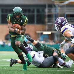W&M defeated Albany on the football field, 31-24. (Photo by Alfred Herczeg)