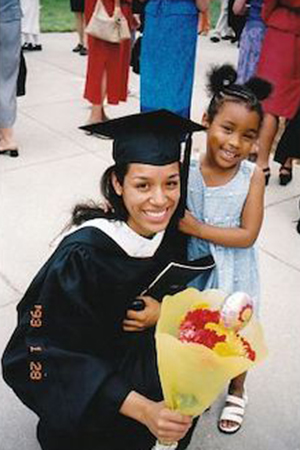 Nicole Lynn Lewis was accompanied by Nerissa at her William &amp; Mary graduation. (Courtesy of Nicole Lynn Lewis)